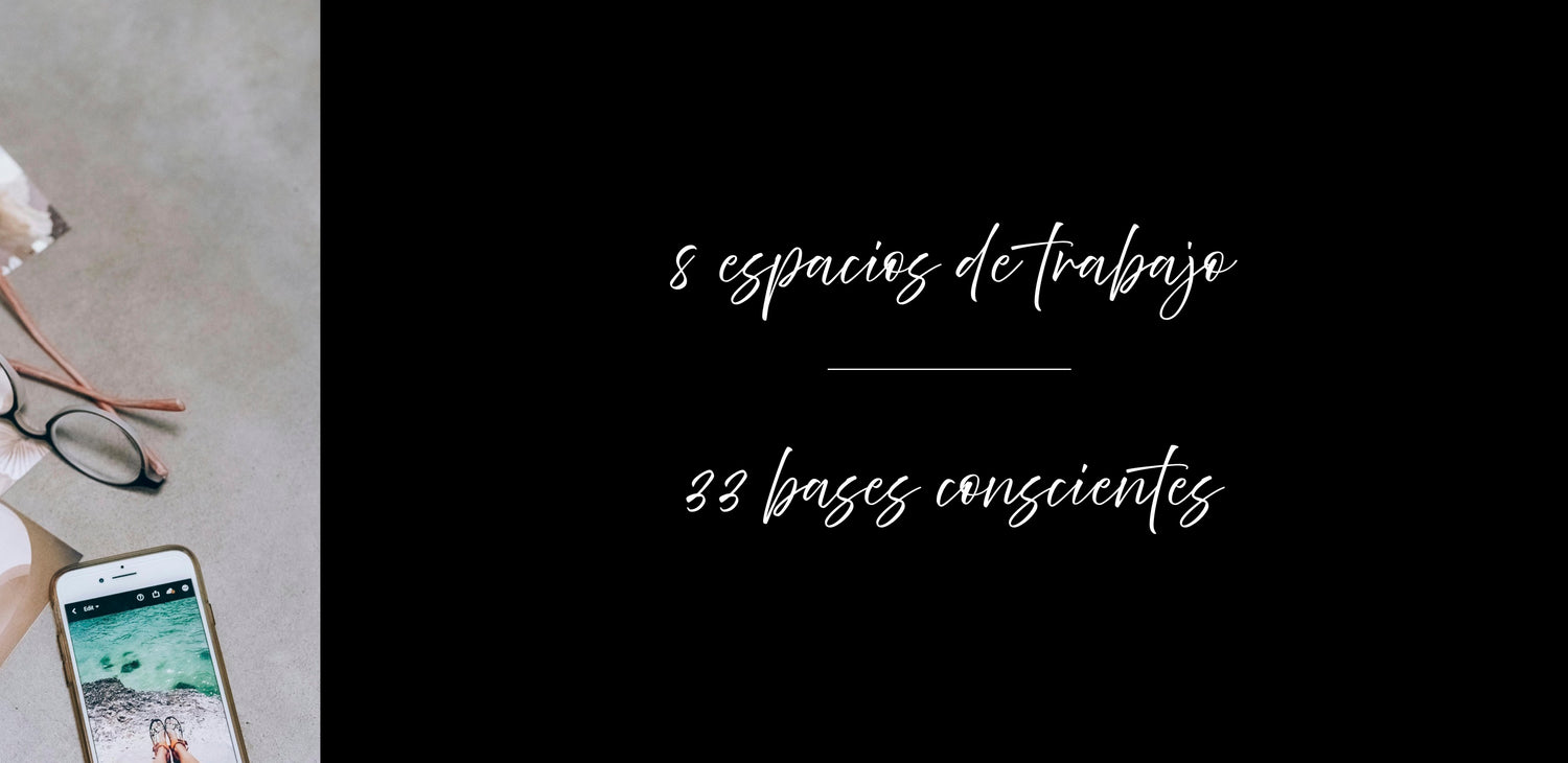 Sistema de bases conscientes profesionales organizado en ocho espacios de trabajo.